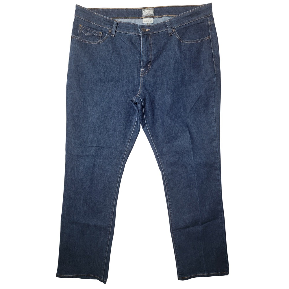 Levi's Perfectly Shaping 512 Jeans Size 22 Classic Straight Leg Denim Blue